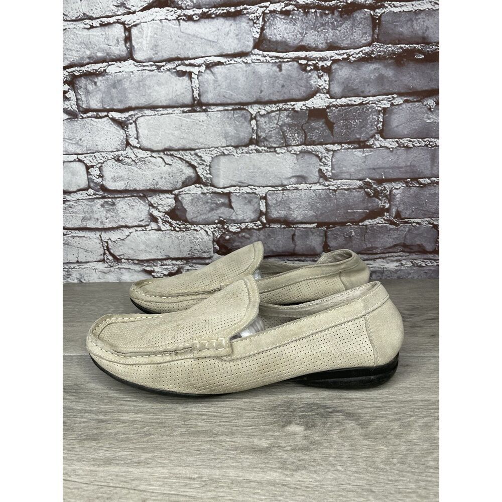 Studio Via Spiga Ivory Suede Slip On Driving Loafers Shoes Men’s Sz 8M US/41EU